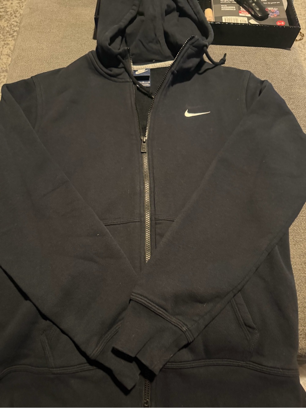 Nike Black Full-Zip Hoodie medium sweatshirt